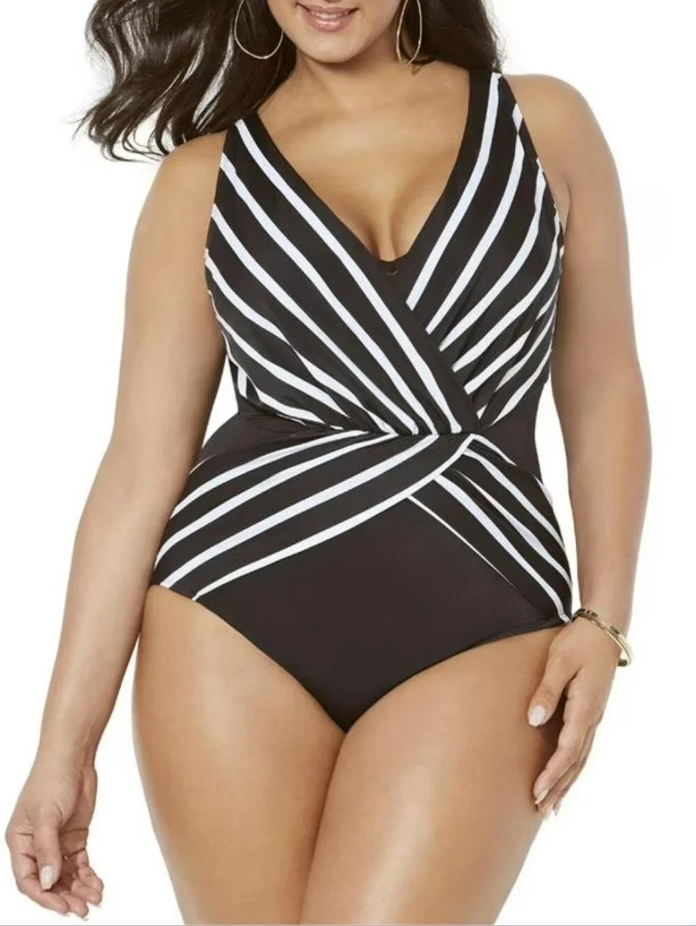 Swimsuits for All Women's Surplice One Piece Swimsuit